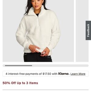 Eddie Bauer 1/4 zip plush pullover.